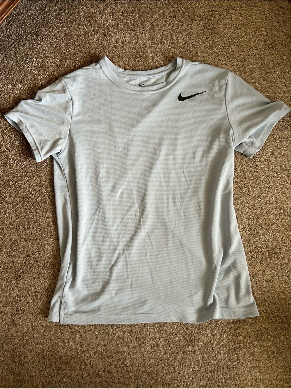 Nike Women’s Light Blue-Gray Dri-FIT Crew Neck Tee